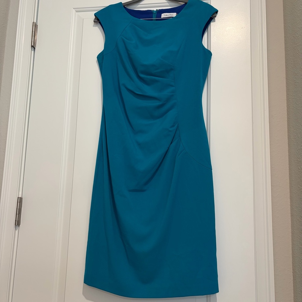 Calvin Klein Teal Sleeveless Dress women’s 4